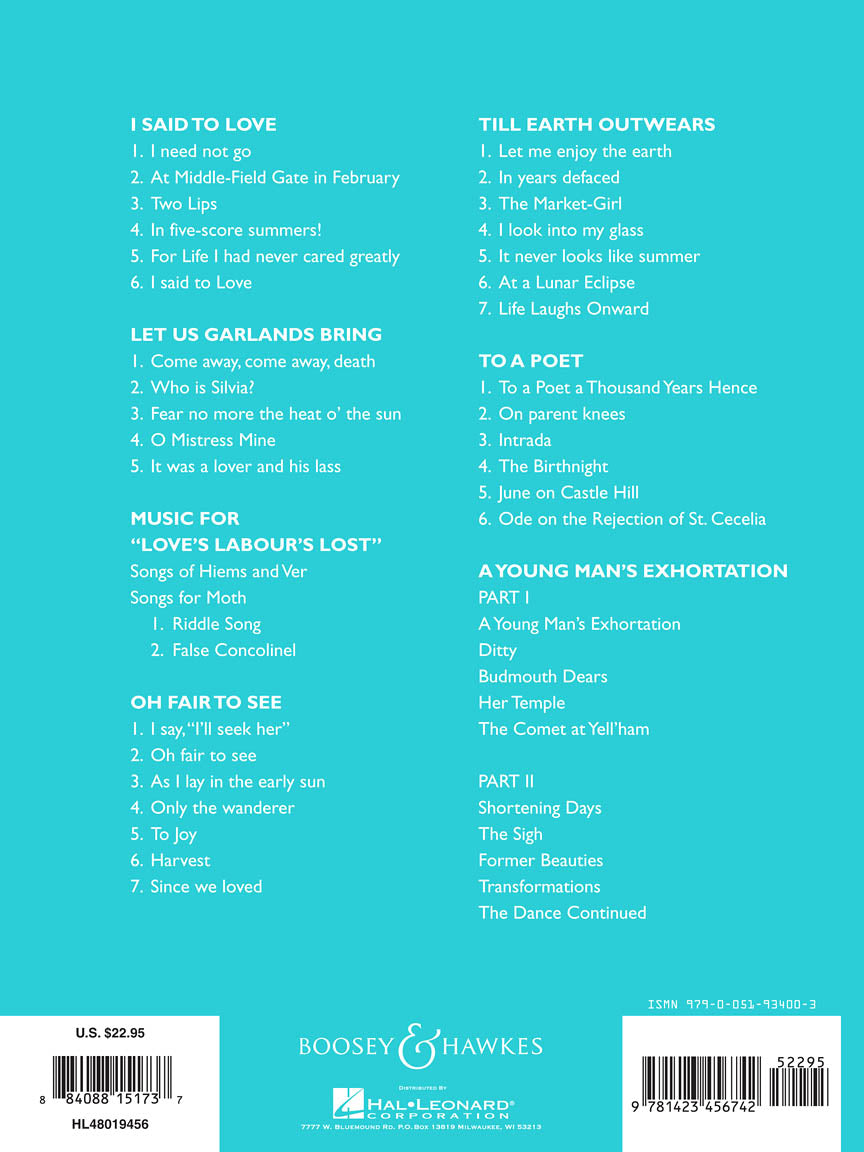 Finzi Collected Songs High Voice