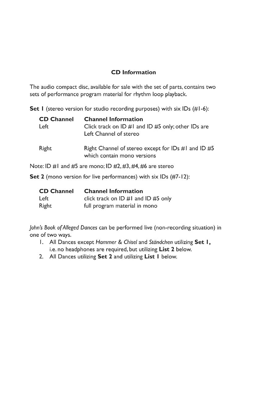 Adams: John's Book Of Alleged Dances (Study Score)