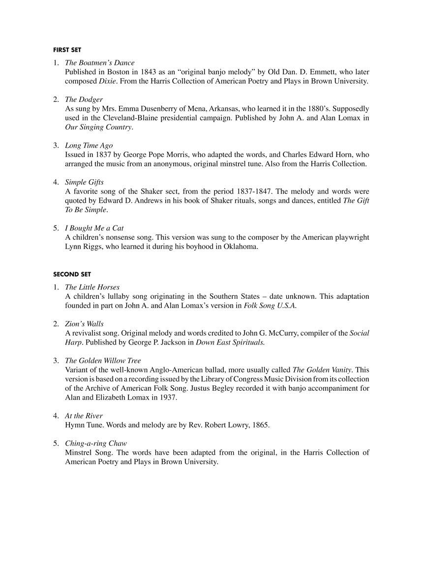 Copland: Old American Songs Complete - Medium Voice (Original Keys)