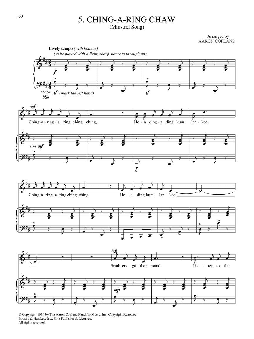 Copland: Old American Songs Complete - Medium Voice (Original Keys)