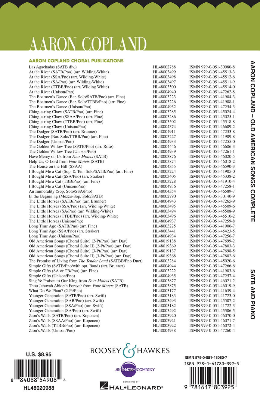 Copland: Old American Songs - Complete