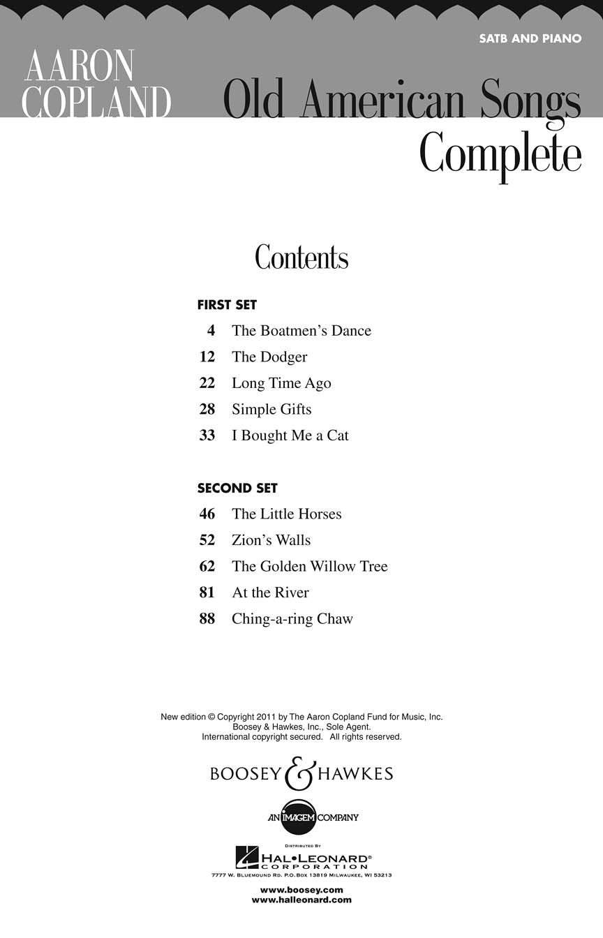 Copland: Old American Songs - Complete