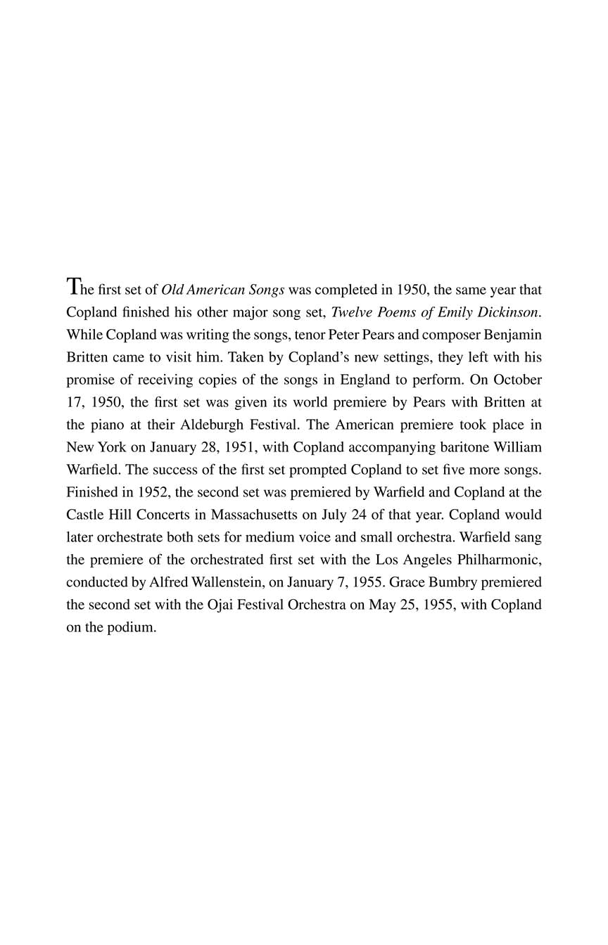 Copland: Old American Songs - Complete