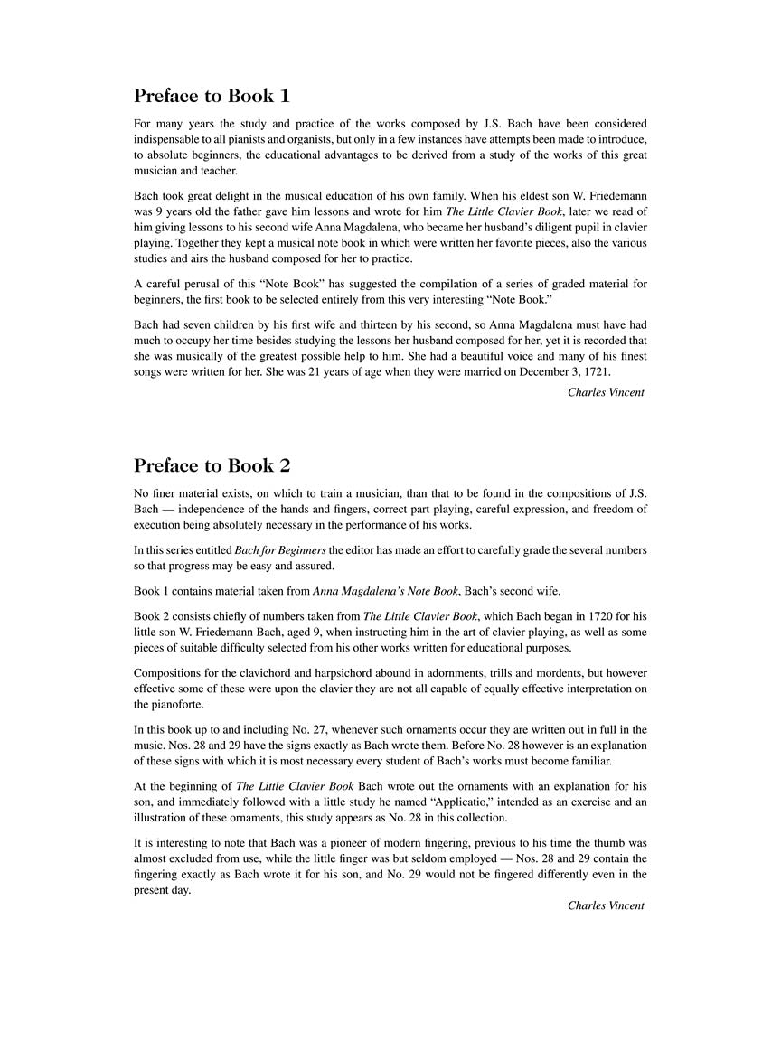 Bach for Beginners - Books 1 and 2