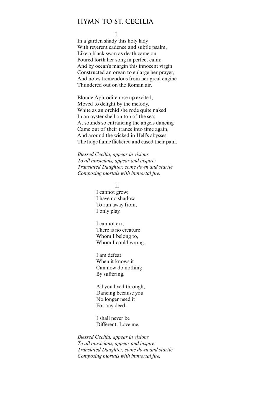 Britten Hymn to St Cecilia