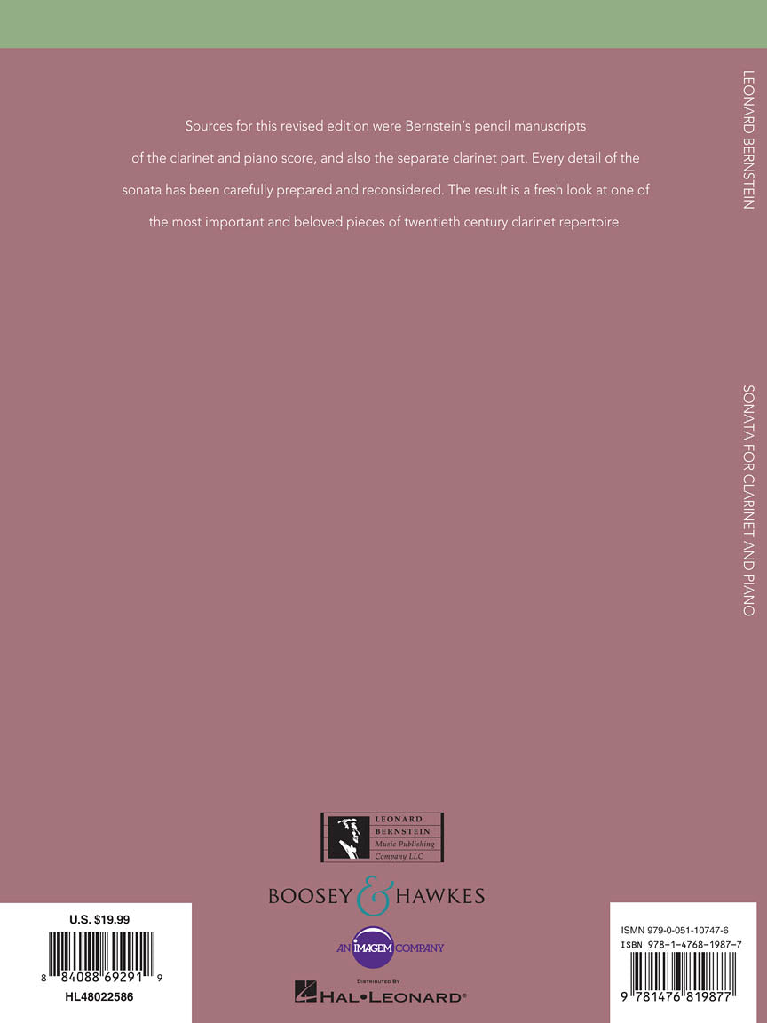 Bernstein Sonata for Clarinet and Piano