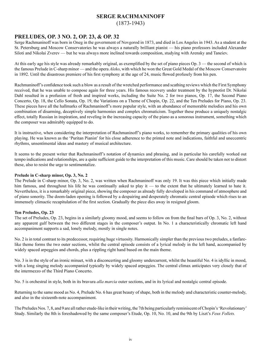 Rachmaninoff - Complete Preludes, Etudes Tableaux and Moments Musicaux, Op. 16