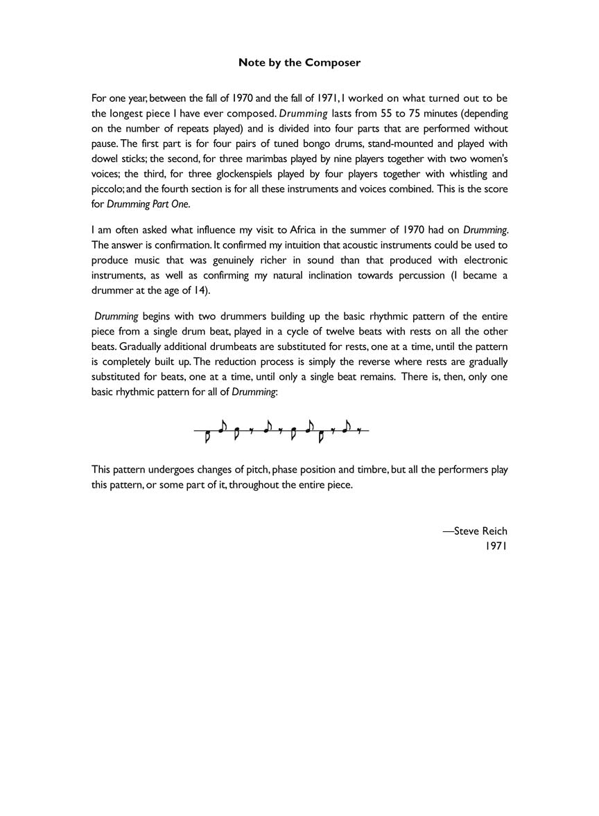 Drumming Part One - Four Pairs of Tuned Bongos