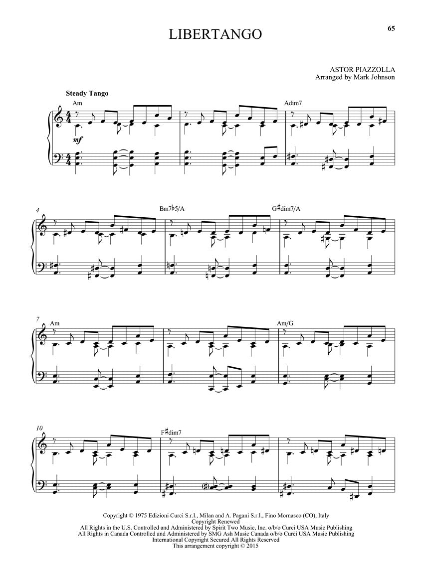 Piazzolla 40 Tangos for Piano