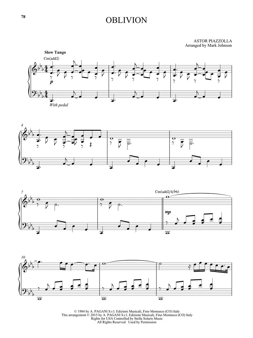 Piazzolla 40 Tangos for Piano