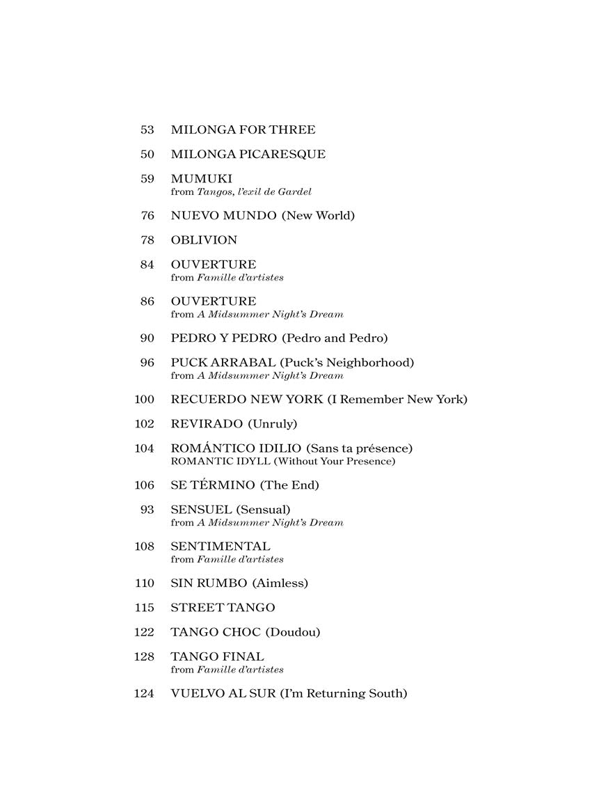 Piazzolla 40 Tangos for Piano