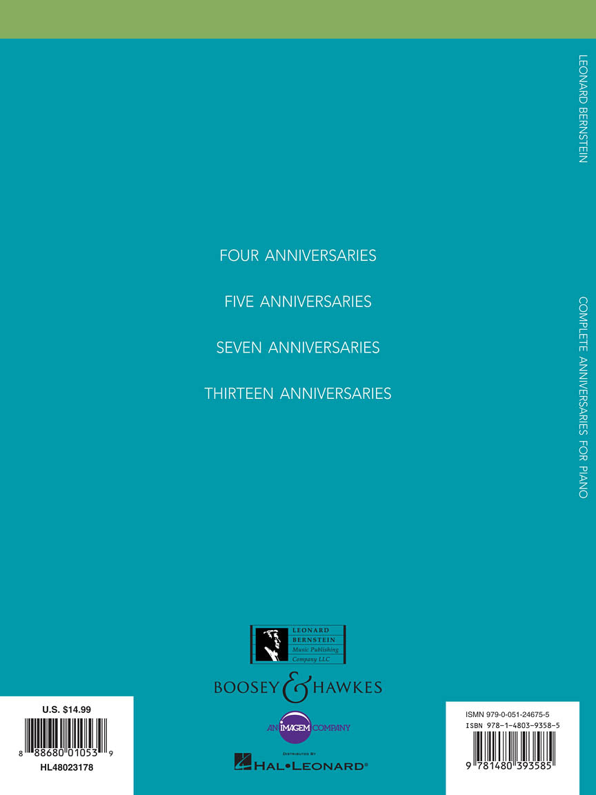 Bernstein Complete Anniversaries for Piano