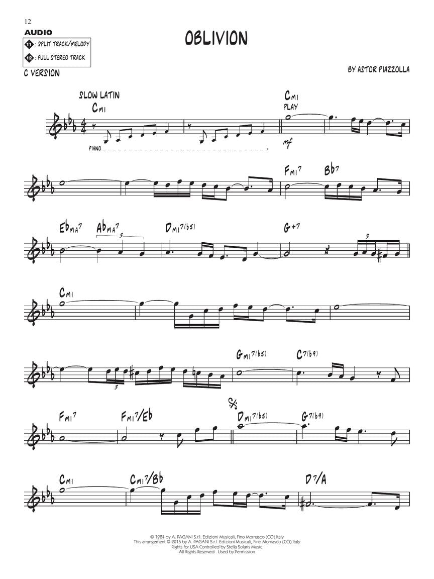 Piazzolla, Astor - Jazz Play-Along Volume 188