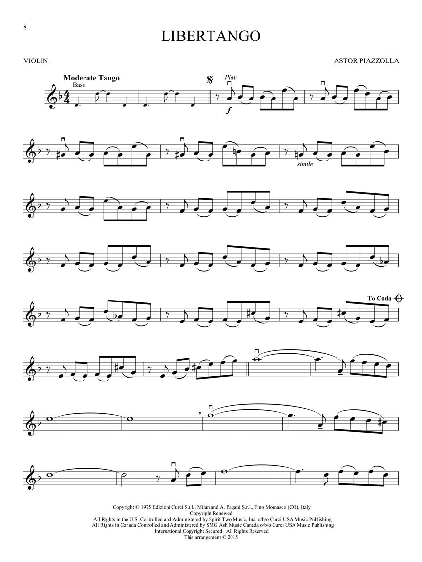 Piazzolla Tangos - Instrumental Play-Along