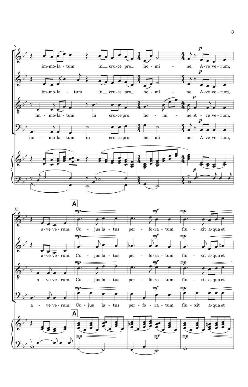 Ave Verum Corpus from Stabat Mater SATB a cappella