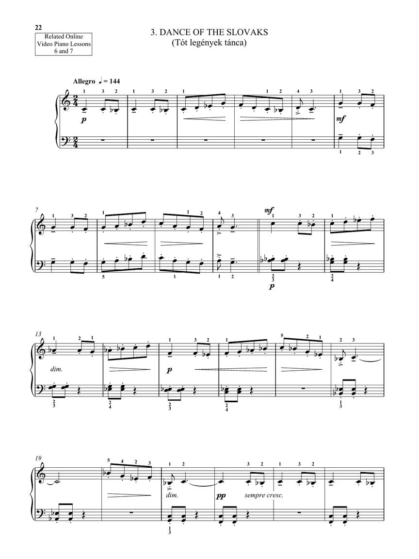 Ten Easy Pieces - Piano with Online Video Lessons