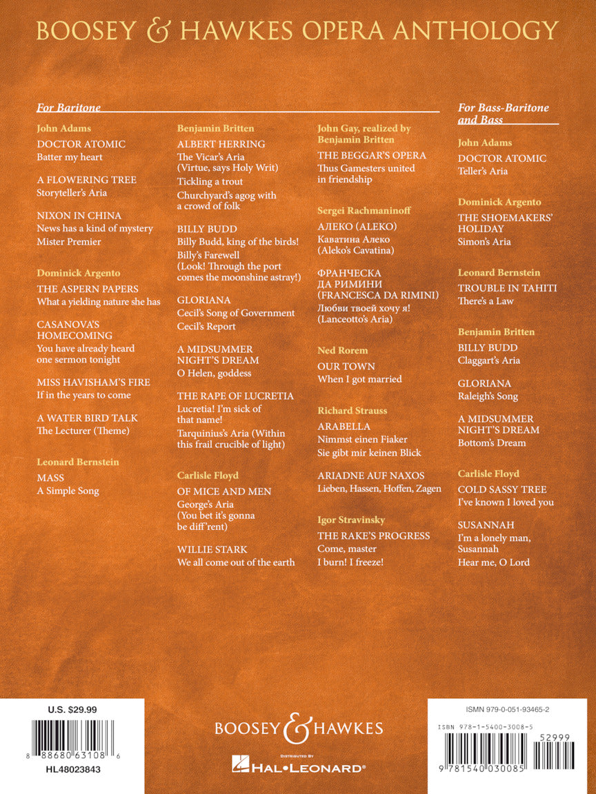 Boosey & Hawkes Opera Anthology - Baritone/Bass