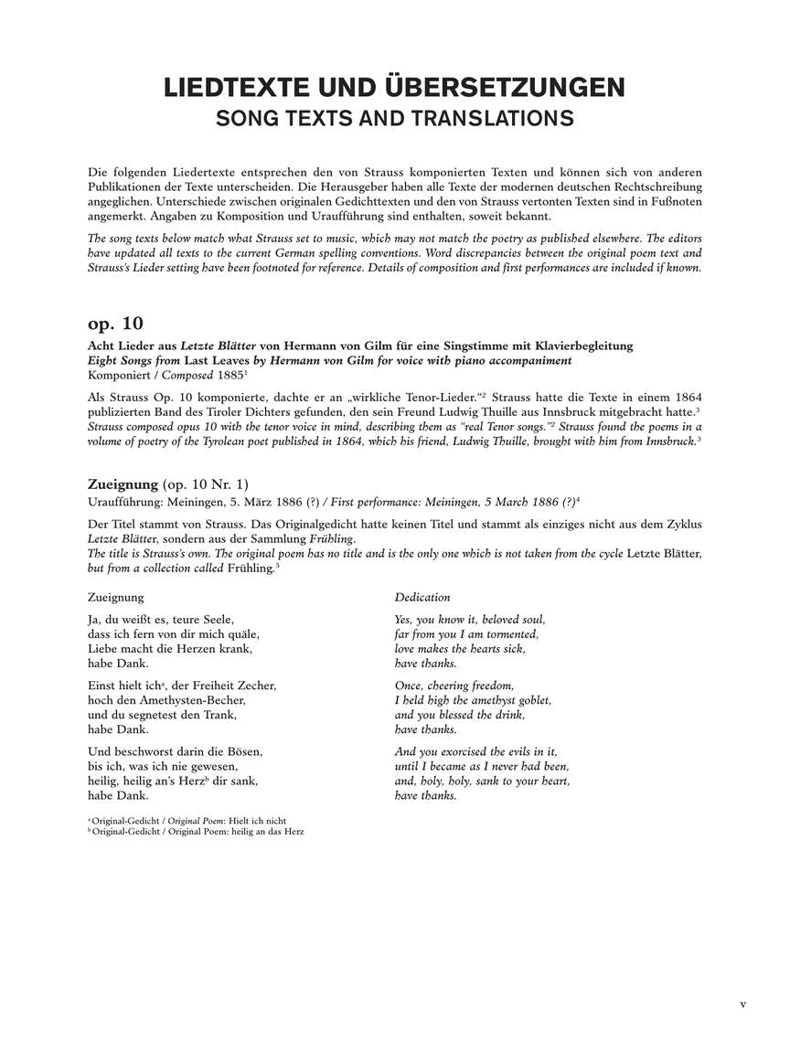 Strauss: 57 Lieder High Voice And Piano