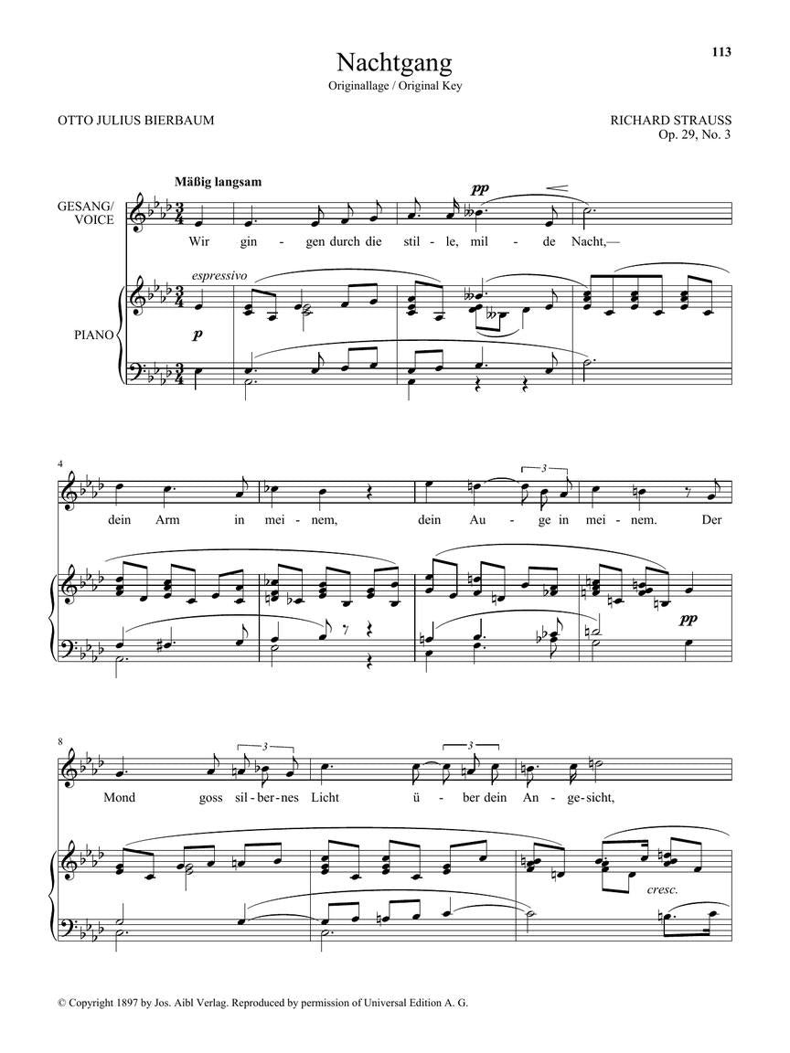 Strauss: 57 Lieder High Voice And Piano