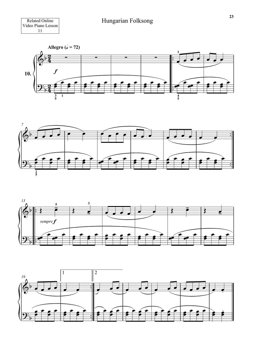 Bartók - First Term at the Piano