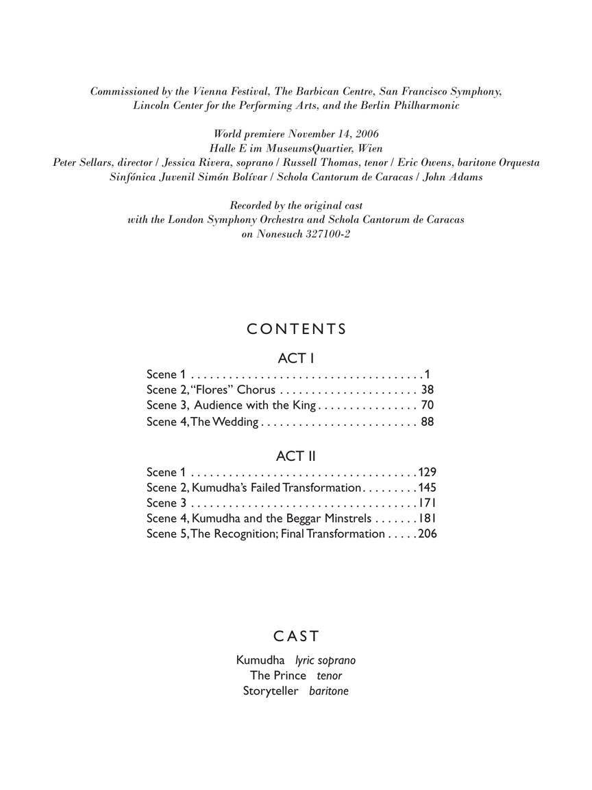 Adams: A Flowering Tree (Vocal Score)