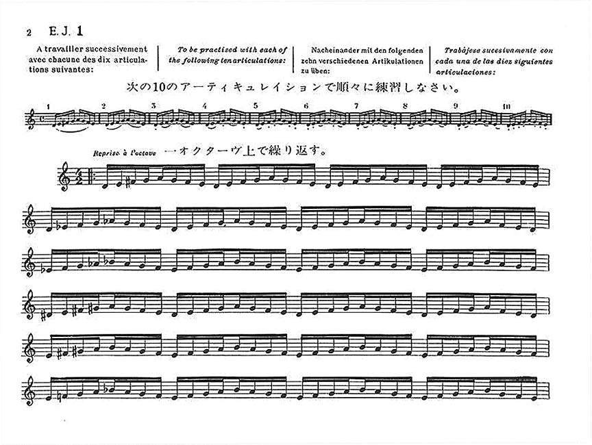Taffanel and Gaubert 17 Exercices Journaliers De Mecanisme Pour Flute Traversiere