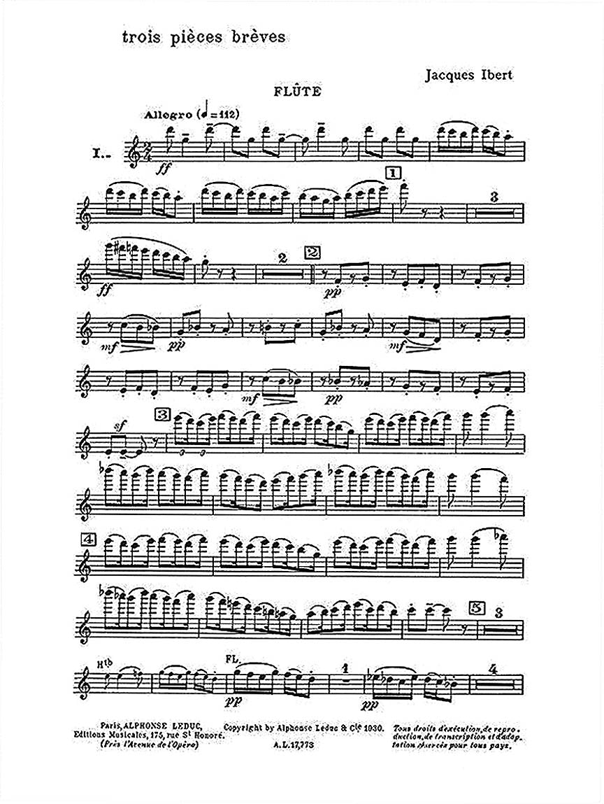 Ibert Trois Pièces brèves