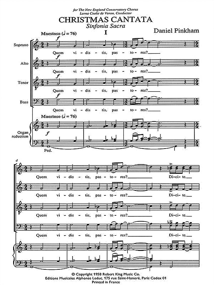 Pinkham Christmas Cantata (Sinfonia Sacra)