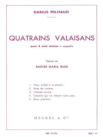 Milhaud Valaisian Quatrains (sctb)