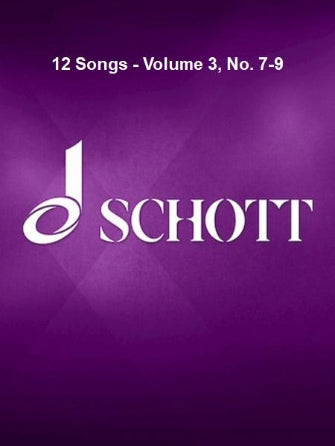 Jenner 12 Songs – Volume 3, No. 7-9