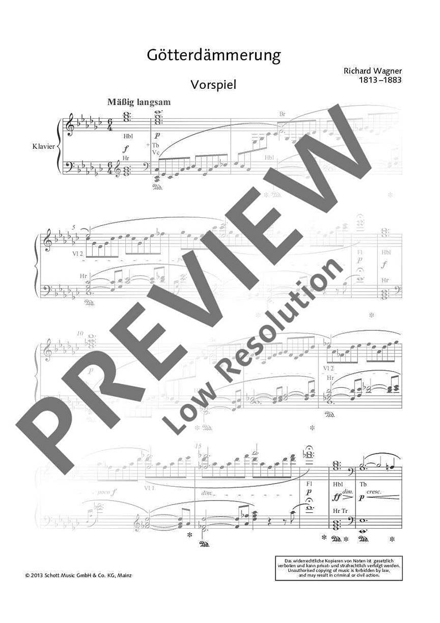 Wagner Gotterdammerung - Der Ring des Nibelungen WWV 86 D