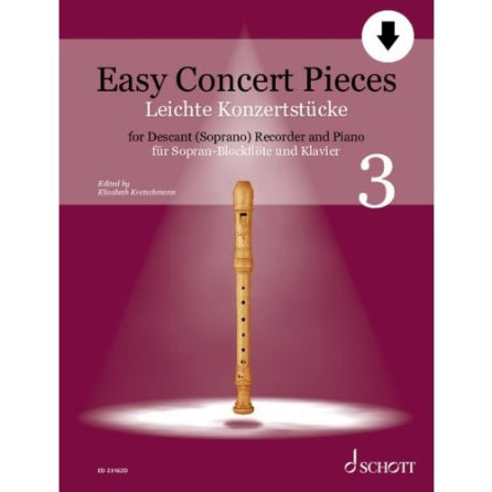 Easy Concert Pieces, Book 3 21 Pieces from 5 Centuries Descant Recorder and Piano