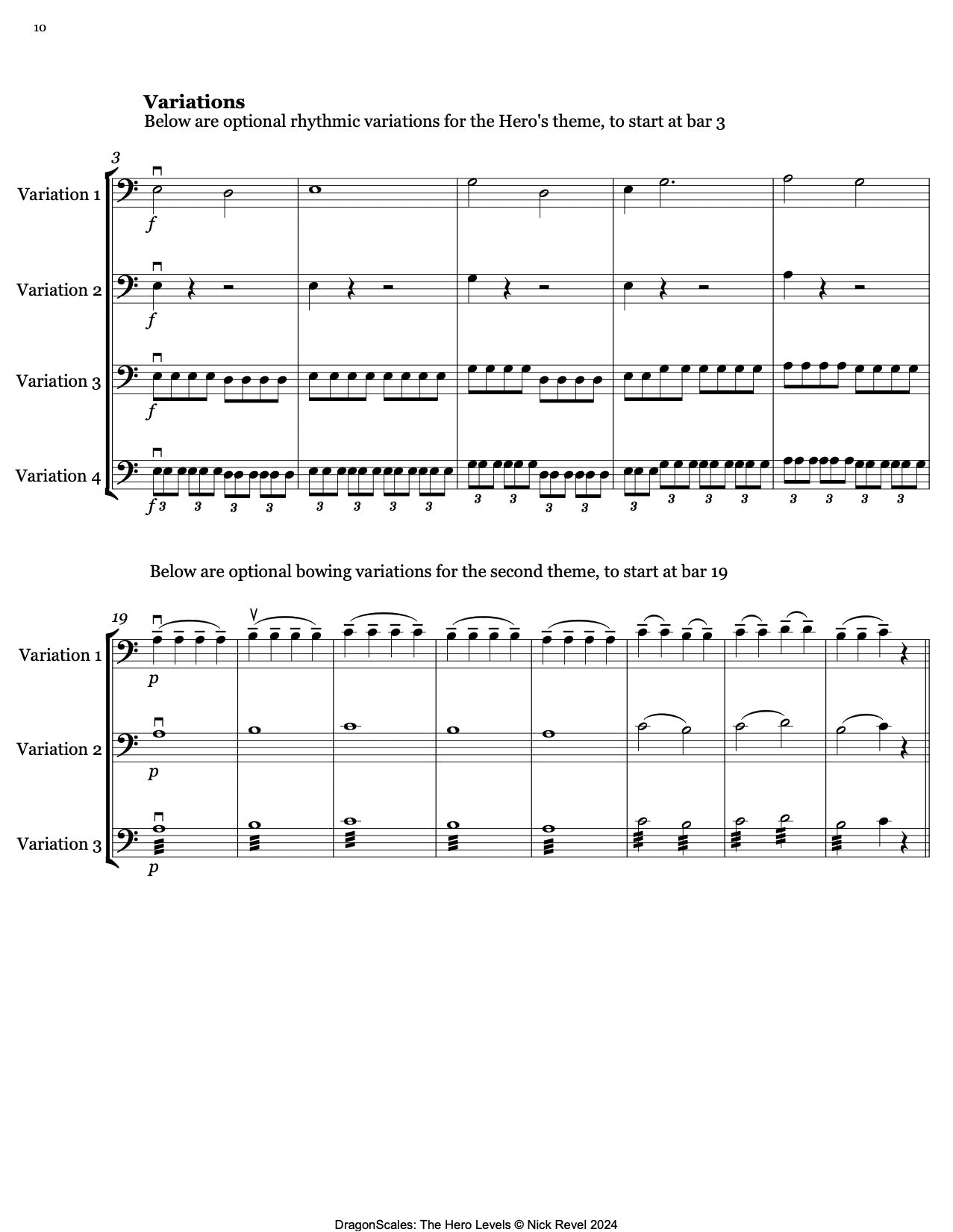 Revel: DragonScales The Hero Levels 25 Fantasy Etudes to Slay Evil, Cello Story (Level 1)