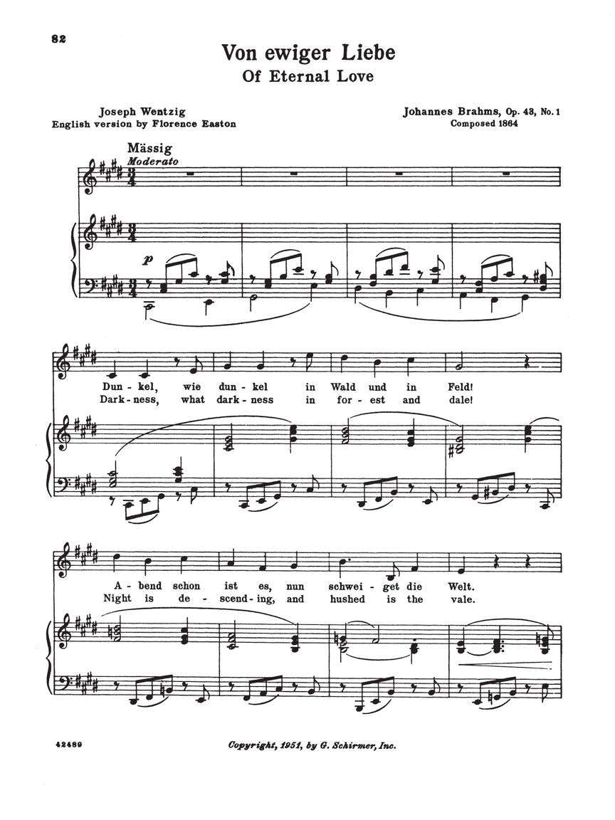 50 Selected Songs by Schubert, Schumann, Brahms, Wolf, and Strauss