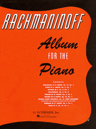 Rachmaninoff Album For The Piano