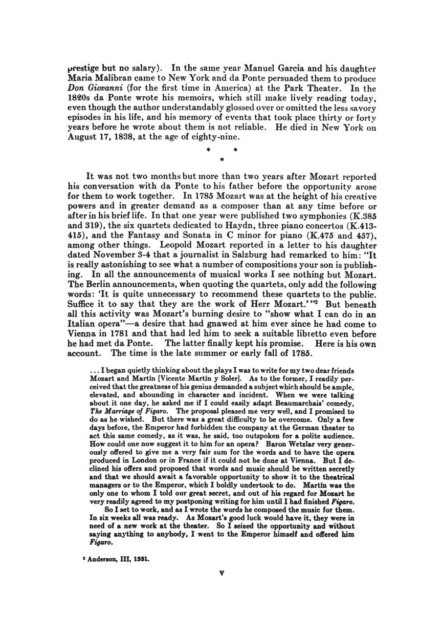 Mozart Marriage of Figaro, The (Le Nozze di Figaro) Vocal Score