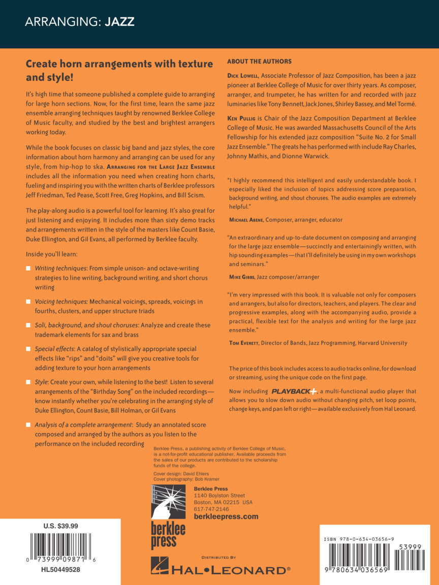 Arranging for Large Jazz Ensemble