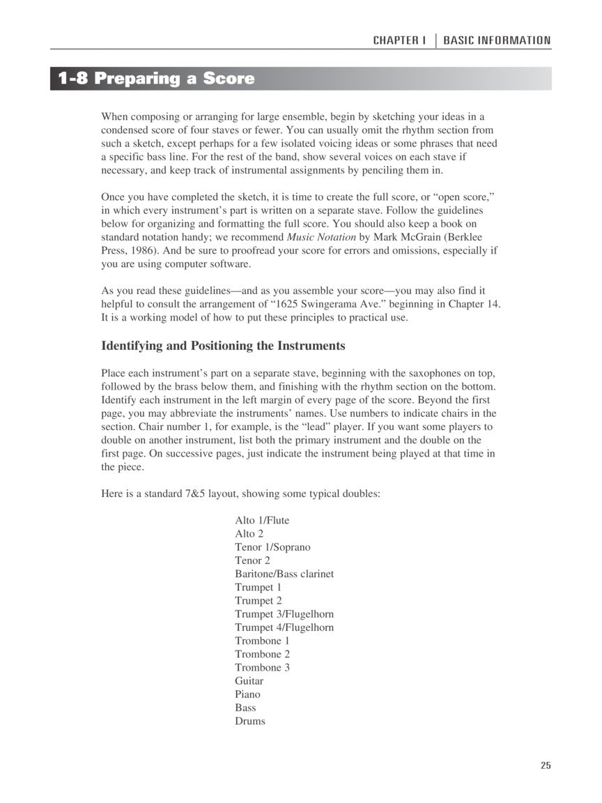 Arranging for Large Jazz Ensemble