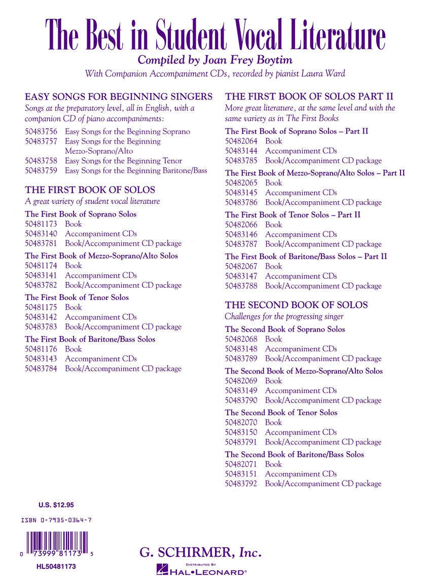 First Book of Soprano Solos, The