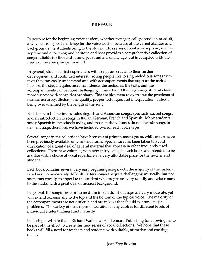 First Book of Baritone/Bass Solos, The