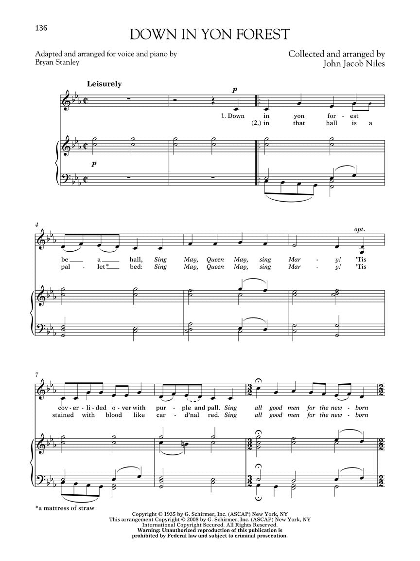 Niles Songs of John Jacob Low Voice