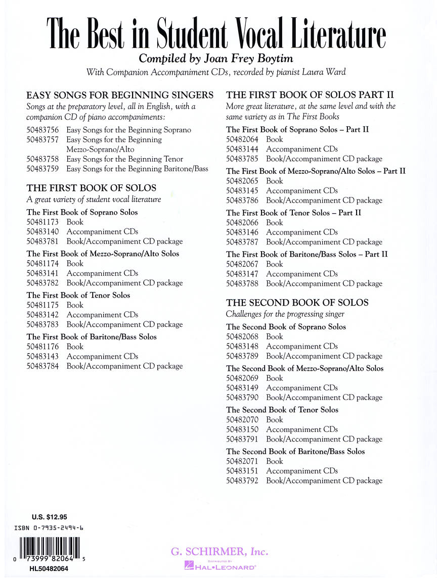 First Book of Soprano Solos, The - Part II