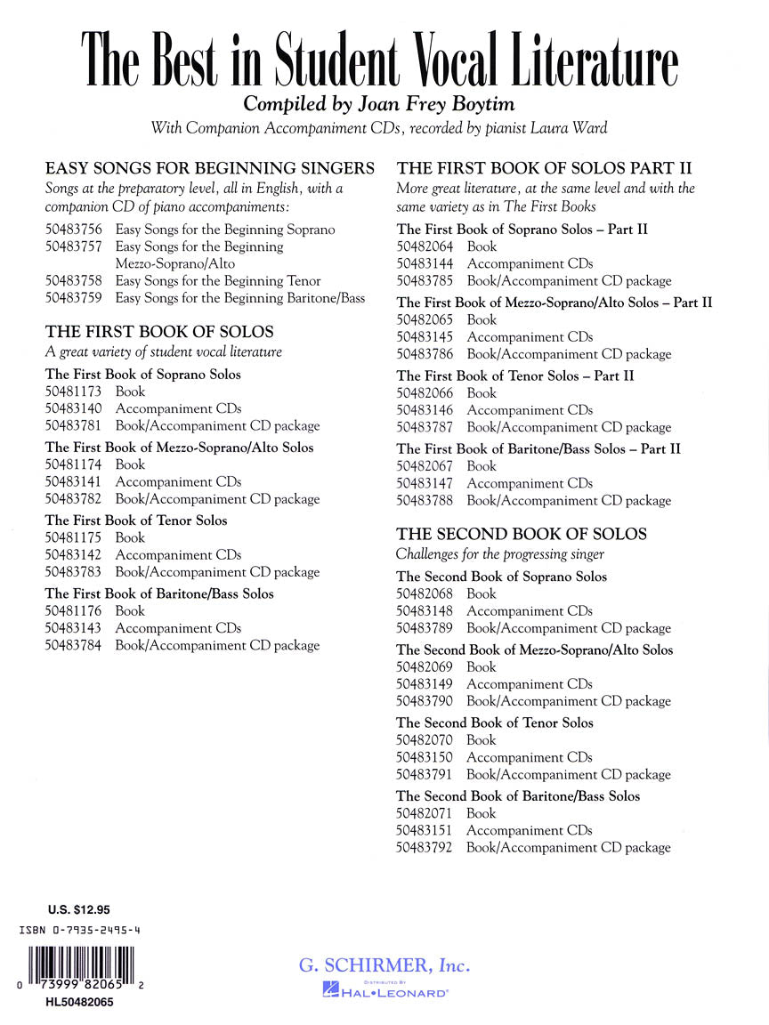 First Book of Mezzo-Soprano/Alto Solos, The - Part II