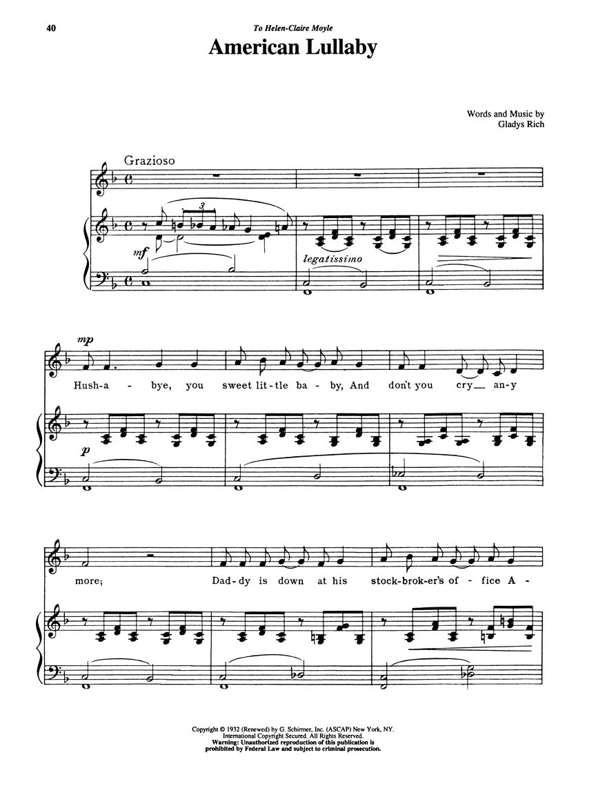 Fifteen American Art Songs High Voice