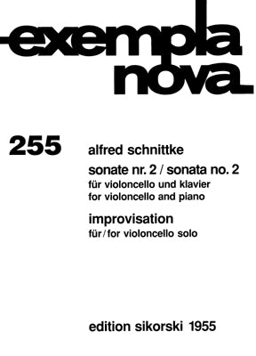 Schnittke Cello Sonata No. 2 for Cello and Piano and Improvisation for Solo Cello