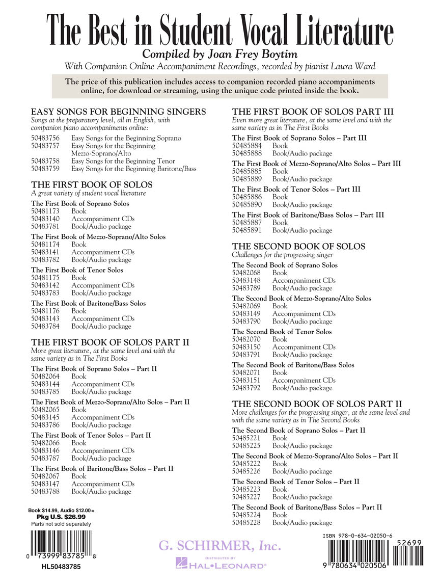 First Book of Soprano Solos, The - Part II