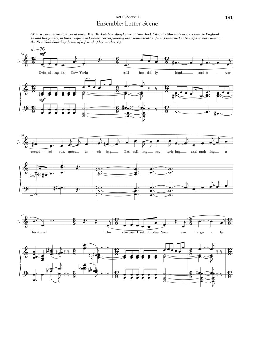 Adamo Little Women Vocal Score