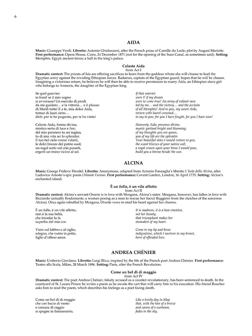 Anthology of Italian Opera Tenor