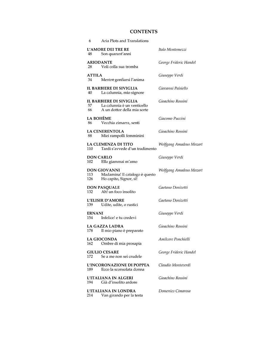 Anthology of Italian Opera Bass