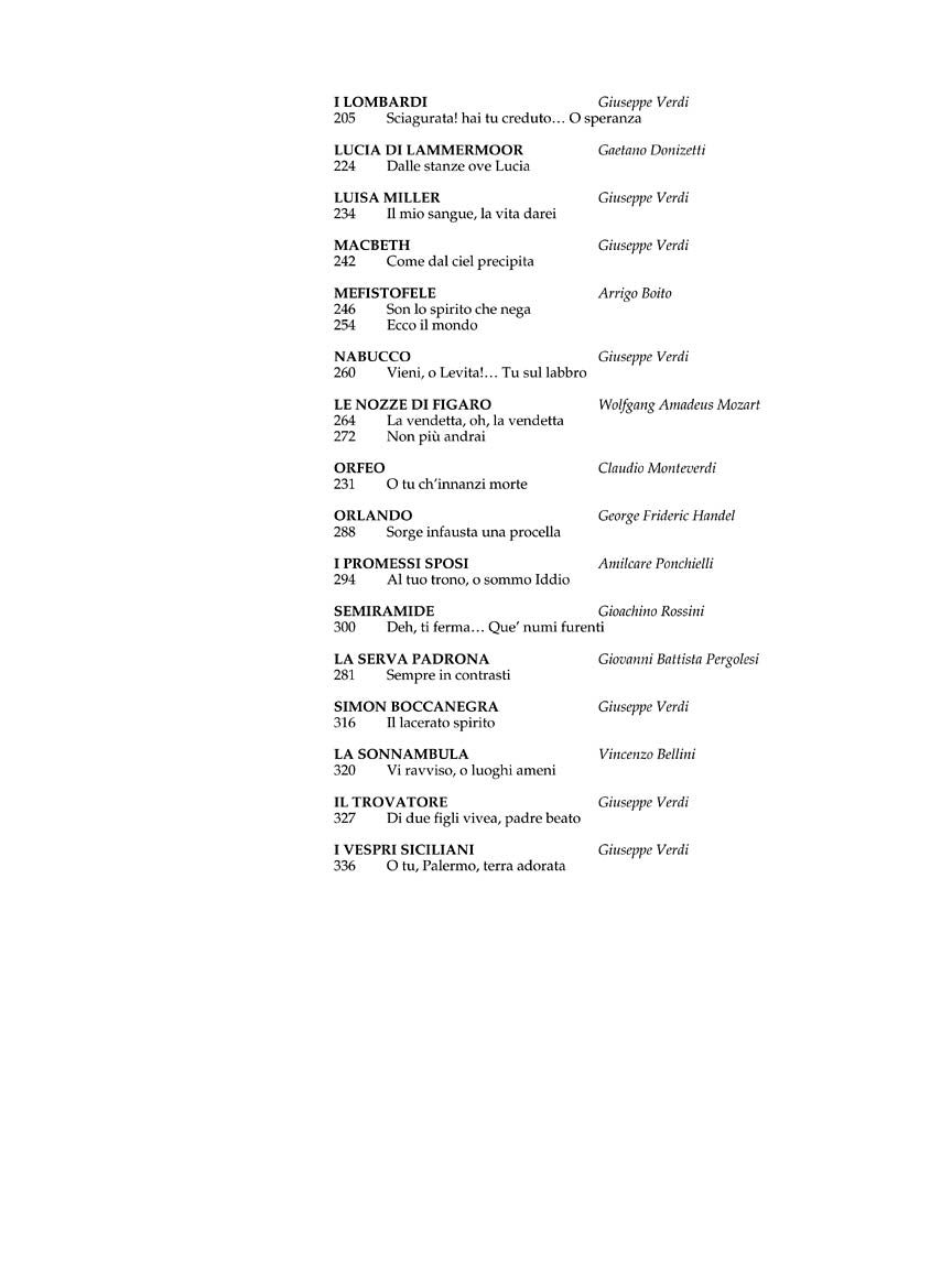 Anthology of Italian Opera Bass